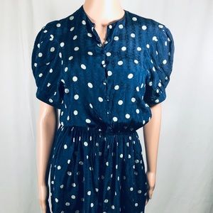 Anne Crimmins Short sleeve button down silk dress